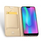„Dux Ducis“ Skin serijos Huawei Honor 10 auksinis odinis atverčiamas dėklas