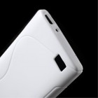 Huawei Honor 3C kieto silikono TPU baltas dėklas - nugarėlė