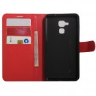 Huawei Honor 5c ir Huawei Honor 7 Lite atverčiamas raudonas odinis dėklas, knygutė - piniginė