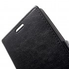 Huawei Honor 6 solidus atverčiamas juodas dėklas - knygutė