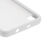 Skaidrus/baltas su kieto silikono rėmu plastikinis Huawei Honor 6 dėklas