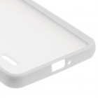 Skaidrus/baltas su kieto silikono rėmu plastikinis Huawei Honor 6 dėklas