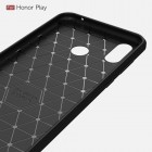 Huawei Honor Play „Carbon“ kieto silikono TPU juodas dėklas - nugarėlė
