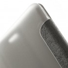 Huawei MediaPat T1 8 (Honor S8 (701W)) atverčiamas pilkas odinis dėklas - knygutė (sulankstomas)