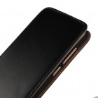 Huawei Mate 10 Lite klasikinis vertikaliai atverčiamas juodas odinis dėklas