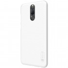 Huawei Mate 10 Lite Nillkin Frosted Shield baltas plastikinis dėklas + apsauginė ekrano plėvelė