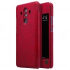 Prabangus „Nillkin“ Qin serijos raudonas odinis atverčiamas Huawei Mate 10 Pro dėklas