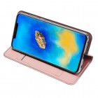 Dux Ducis“ Skin serijos Huawei Mate 20 Pro rožinis odinis atverčiamas dėklas
