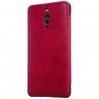 Prabangus „Nillkin“ Qin serijos raudonas odinis atverčiamas Huawei Mate 9 Pro dėklas - knygutė