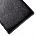 Huawei Mate S klasikinis vertikaliai atverčiamas juodas odinis dėklas