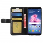Huawei P smart 2018 (Enjoy 7S) atverčiamas juodas odinis dėklas, knygutė - piniginė