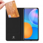 „Dux Ducis“ Skin serijos Huawei P smart 2021 juodas odinis atverčiamas dėklas