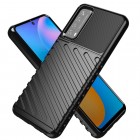 Huawei P smart 2021 „Rumble“ kieto silikono TPU juodas dėklas - nugarėlė