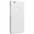 Huawei P10 Lite Nillkin Frosted Shield baltas plastikinis dėklas + apsauginė ekrano plėvelė