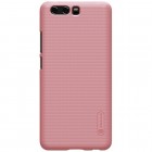 Huawei P10 Plus Nillkin Frosted Shield rožinis plastikinis dėklas + apsauginė ekrano plėvelė