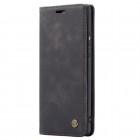 Huawei P20 Lite (Nova 3e) CaseMe Retro solidus atverčiamas juodas odinis dėklas - knygutė