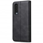 Deluxe atverčiamas juodas odinis Huawei P30 dėklas - knygutė