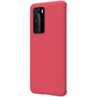 Huawei P40 Pro Nillkin Frosted Shield raudonas plastikinis dėklas, nugarėlė