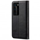 Deluxe atverčiamas juodas odinis Huawei P40 Pro+ dėklas - knygutė