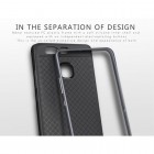 Huawei P9 „IPAKY“ kieto silikono TPU juodas (sidabriniais apvadais) dėklas - nugarėlė