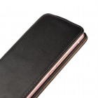 Huawei P9 Lite (Huawei Ascend P9 Lite, Huawei G9 Lite) klasikinis vertikaliai atverčiamas juodas odinis dėklas
