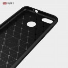 Huawei P9 Lite Mini (Y6 Pro 2017) „Carbon“ kieto silikono TPU juodas dėklas - nugarėlė 
