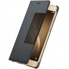 Oficialus Huawei P9 Rimless View Smart Flip Cover Case juodas atverčiamas dėklas - knygutė