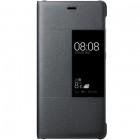 Oficialus Huawei P9 Plus Rimless View Flip Case juodas atverčiamas dėklas - knygutė