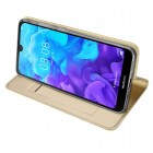 „Dux Ducis“ Skin serijos Huawei Y5 2019 (Honor 8S) auksinis odinis atverčiamas dėklas