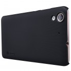 Nillkin Frosted Shield Huawei Y6 II 2 juodas plastikinis dėklas + apsauginė ekrano plėvelė