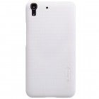 Huawei Y6 Nillkin Frosted Shield baltas plastikinis dėklas + apsauginė ekrano plėvelė