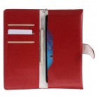 Universali atverčiama raudona odinė įmautė - piniginė (XL+ dydis)