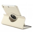 Apple iPad Mini 1 / 2 / 3 atverčiamas, sukiojamas 360 laipsnių, smėlio spalvos medžiaginis dėklas - stovas