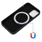 Apple iPhone 13 Pro Max „Shell“ MagSafe kieto silikono TPU juodas dėklas - nugarėlė