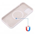 Apple iPhone 14 „Shell“ MagSafe kieto silikono TPU baltas dėklas - nugarėlė