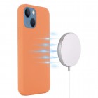 Apple iPhone 15 Plus „Shell“ MagSafe kieto silikono TPU oranžinis dėklas - nugarėlė