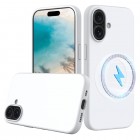 Apple iPhone 16 „Shell“ MagSafe kieto silikono TPU baltas dėklas - nugarėlė