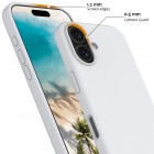 Apple iPhone 16 „Shell“ MagSafe kieto silikono TPU baltas dėklas - nugarėlė