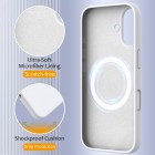 Apple iPhone 16 „Shell“ MagSafe kieto silikono TPU baltas dėklas - nugarėlė