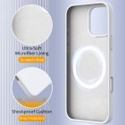 Apple iPhone 16 Pro Max „Shell“ MagSafe kieto silikono TPU baltas dėklas - nugarėlė