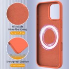 Apple iPhone 16 Pro Max „Shell“ MagSafe kieto silikono TPU oranžinis dėklas - nugarėlė