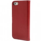 „Lychee“ atverčiamas dirbtinės odos raudonas Apple iPhone SE (5, 5s) dėklas (dėkliukas)