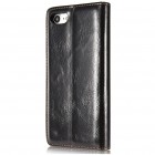 Apple iPhone 7 (iPhone 8) „CaseMe“ solidus atverčiamas juodas odinis dėklas - knygutė
