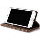 Apple iPhone 7 (iPhone 8) „CaseMe“ solidus atverčiamas rudas odinis dėklas - knygutė