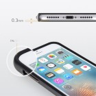 „Rock“ Royce sustiprintos apsaugos Apple iPhone 7 Plus (iPhone 8 Plus) juodas pilkos spalvos apvadais kieto silikono (TPU) ir plastiko dėklas