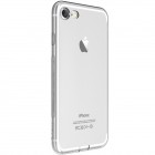 Apple iPhone 7 (iPhone 8) „Devia“ Naked Case TPU ploniausias silikoninis skaidrus pilkas permatomas dėklas ir apsauginis ekrano stiklas