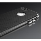Apple iPhone 7 (iPhone 8) „IPAKY“ kieto silikono TPU juodas (pilkais apvadais) dėklas - nugarėlė