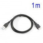 Juodas micro USB 3.0 laidas (1 metras) 