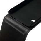Samsung Galaxy S5 (S5 Neo) klasikinis atverčiamas juodas odinis dėklas