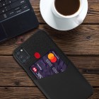 „KSQ“ Shell Samsung Galaxy A21s (A217F) juodas odinis dėklas - nugarėlė su kišenėle kortelėms
